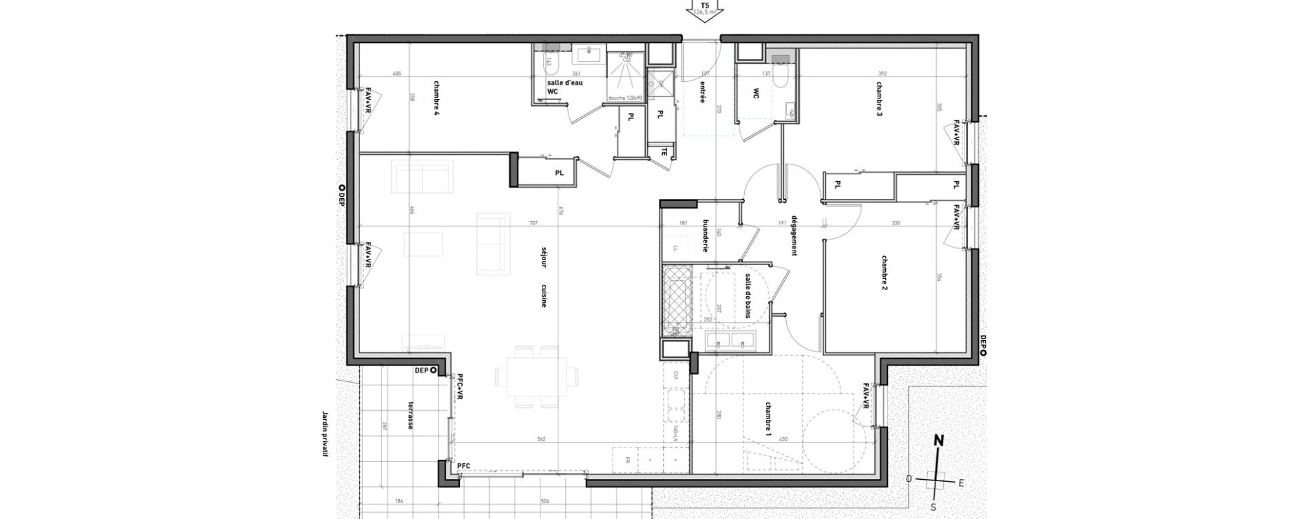 Appartement T5 de 126,50 m2 &agrave; Bossey Centre