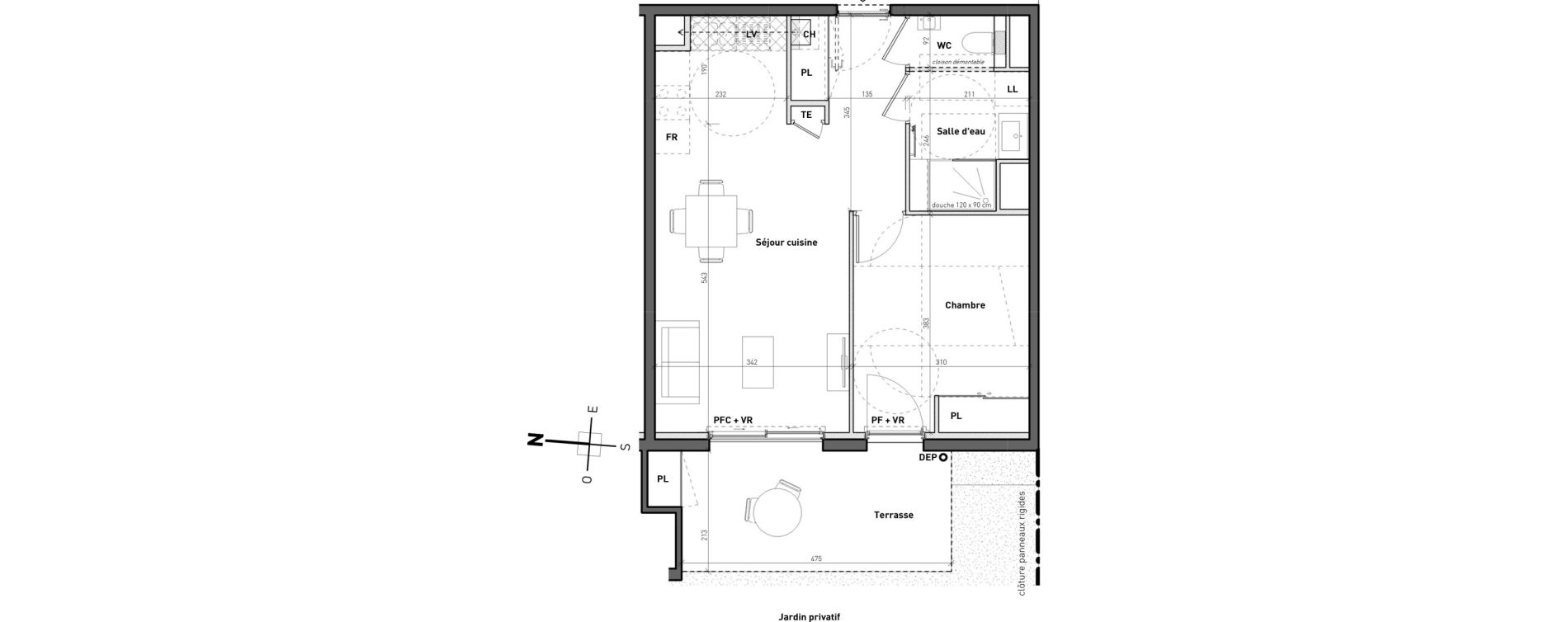 Appartement T2 de 45,70 m2 &agrave; Bossey Centre