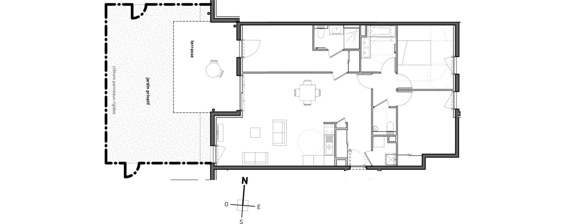 Appartement T4 de 96,90 m2 à Bossey Centre