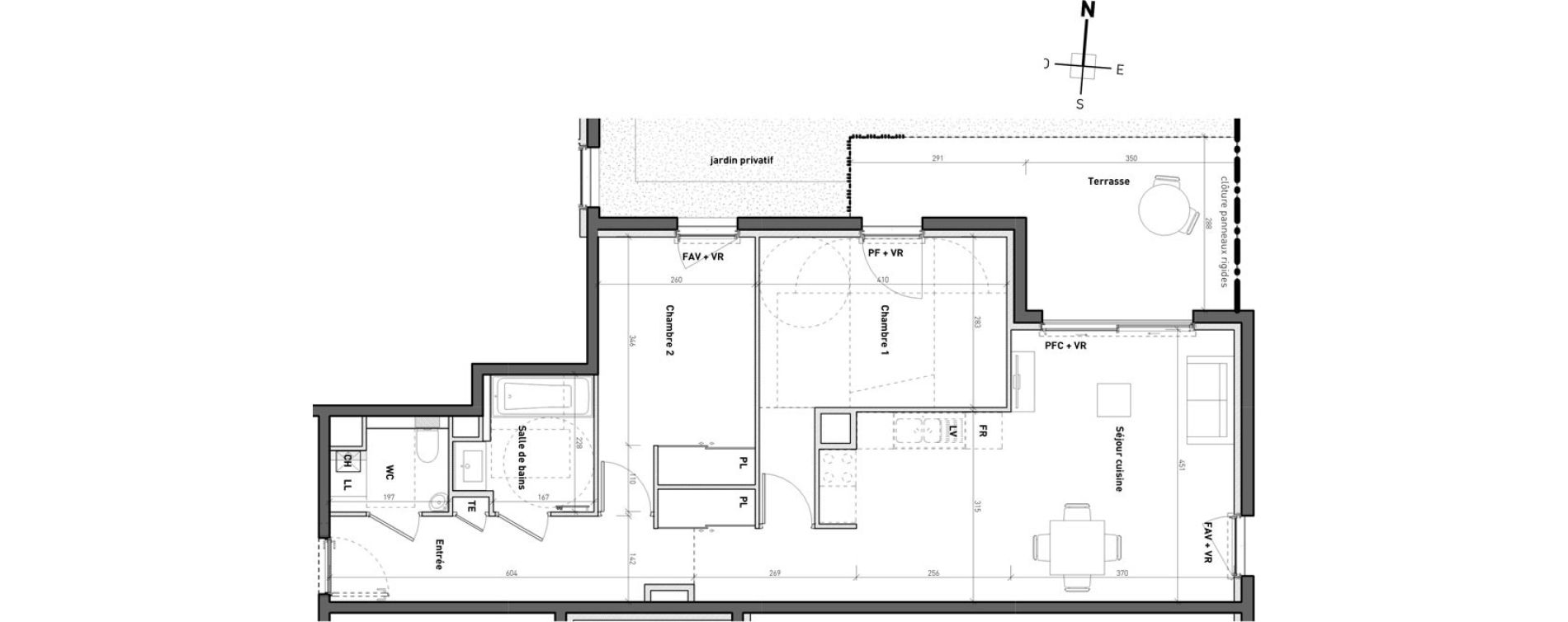 Appartement T3 de 69,40 m2 &agrave; Bossey Centre