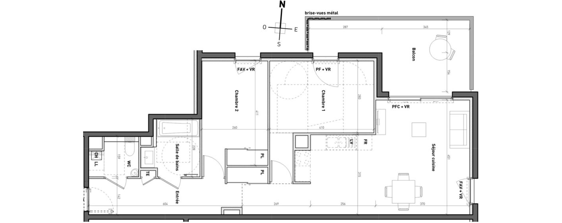 Appartement T3 de 69,40 m2 &agrave; Bossey Centre