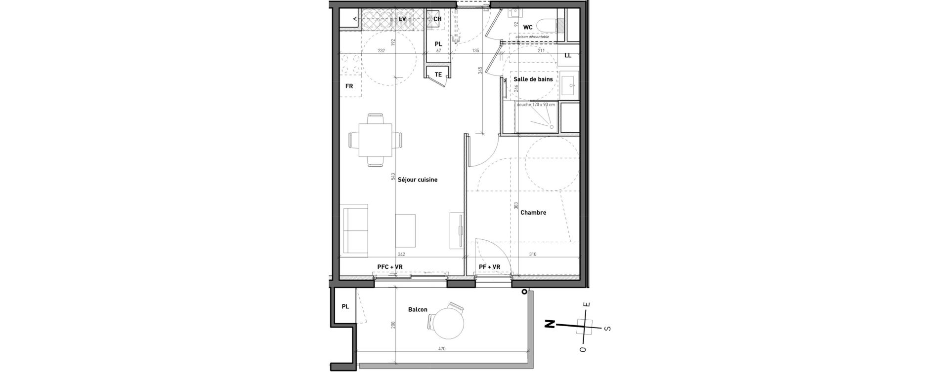 Appartement T2 de 45,70 m2 &agrave; Bossey Centre