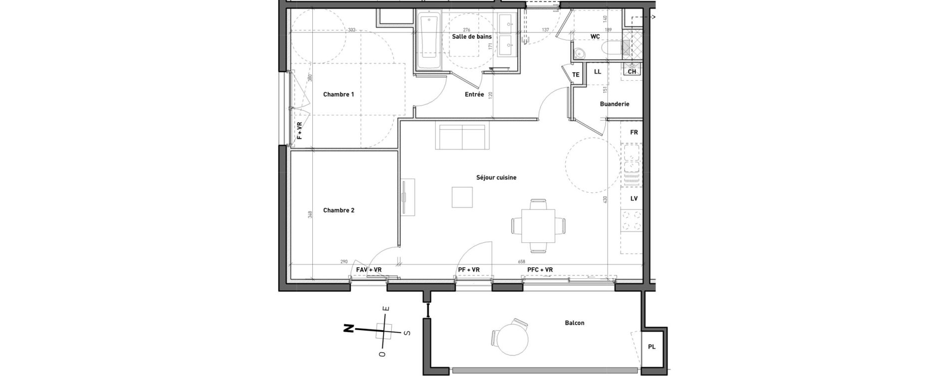 Appartement T3 de 66,90 m2 &agrave; Bossey Centre