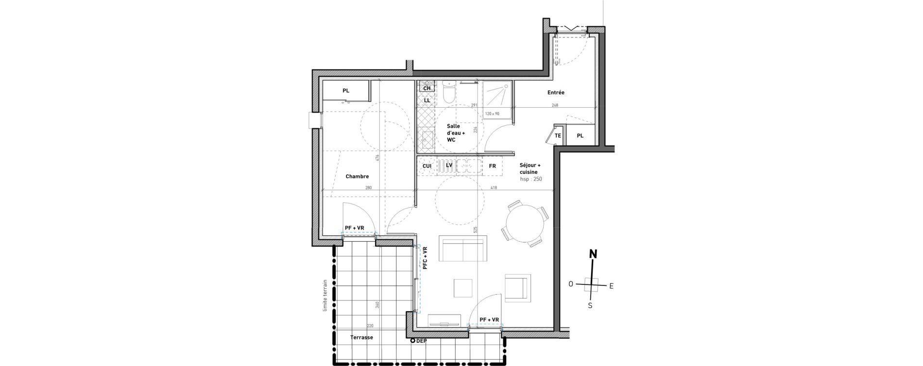 Appartement T2 de 48,60 m2 &agrave; Bossey Centre