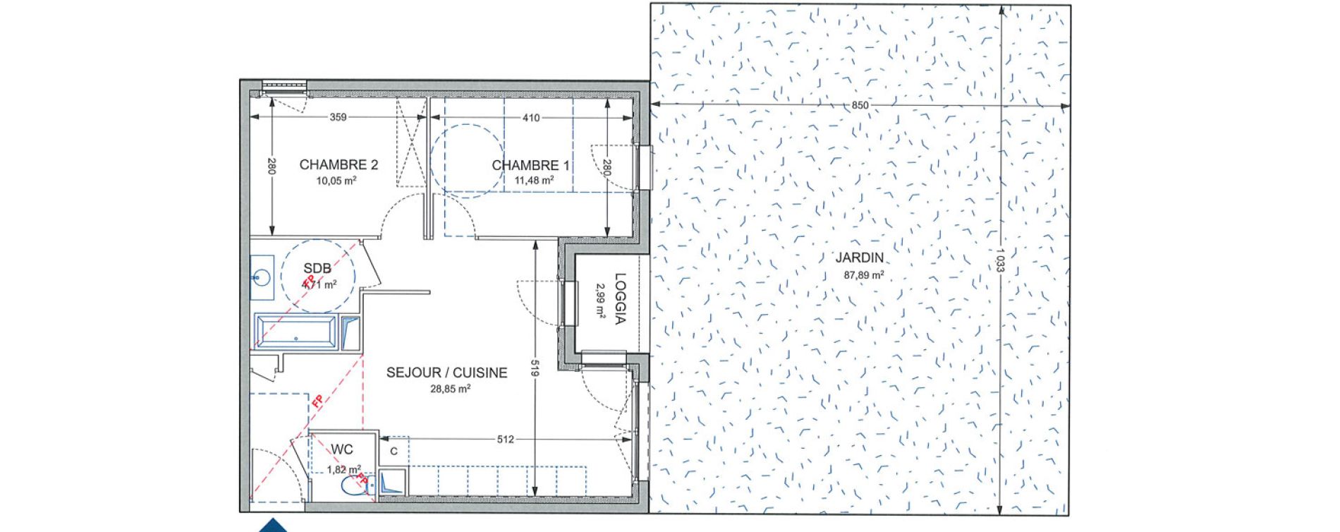 Appartement T3 de 56,91 m2 &agrave; Brenthonne Centre