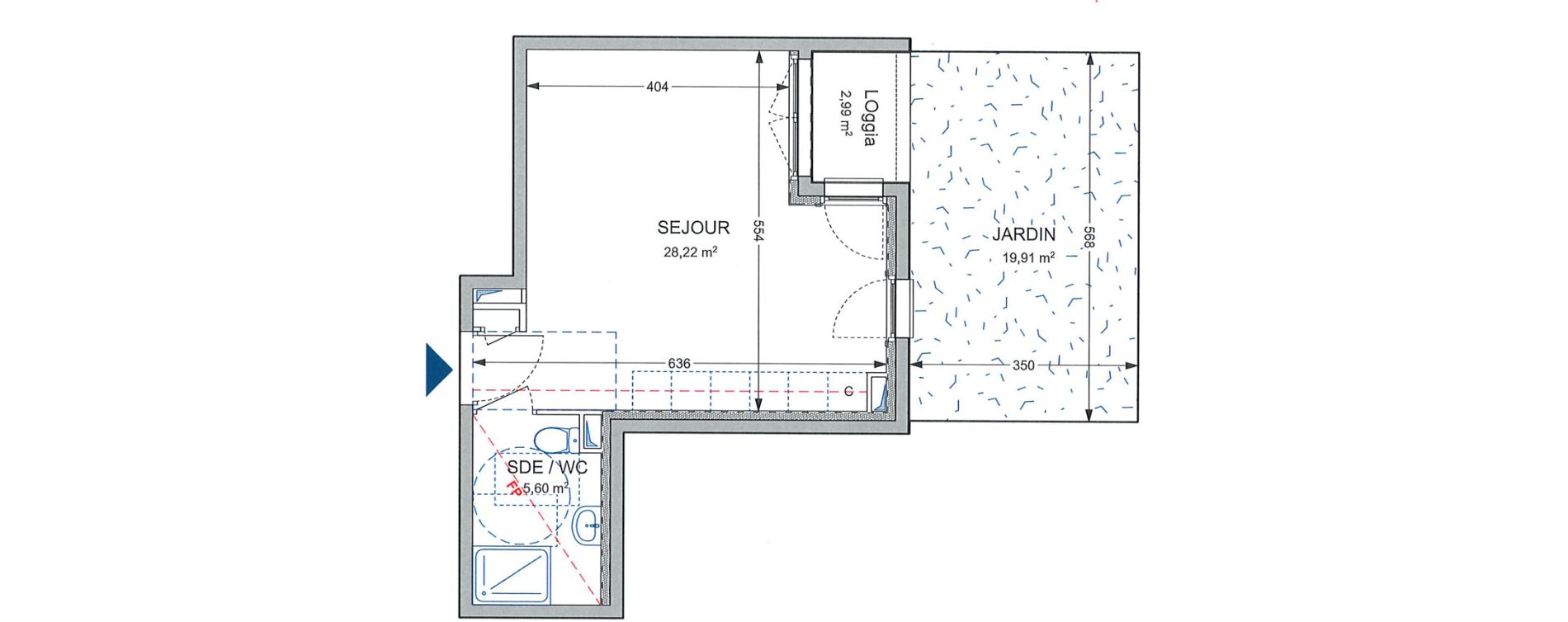 Appartement T1 de 33,82 m2 &agrave; Brenthonne Centre