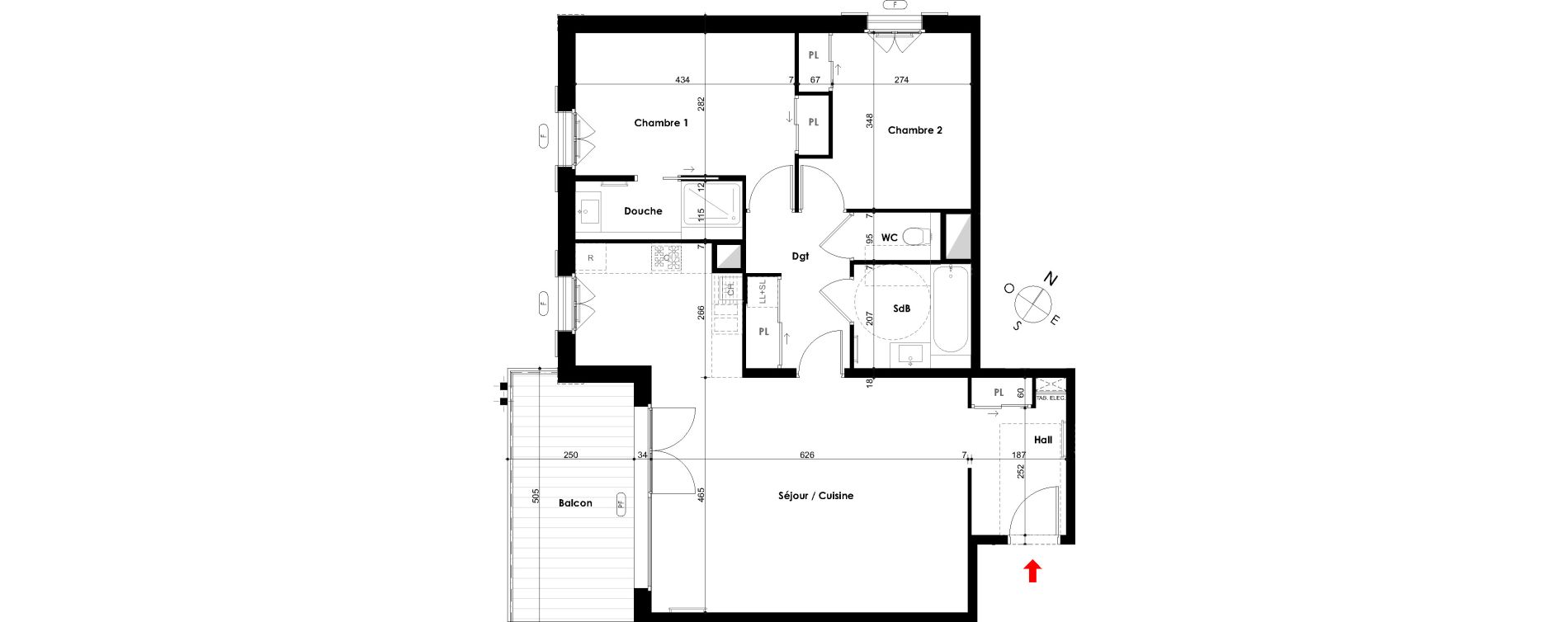 Appartement T4 de 83,84 m2 &agrave; Chamonix-Mont-Blanc Centre