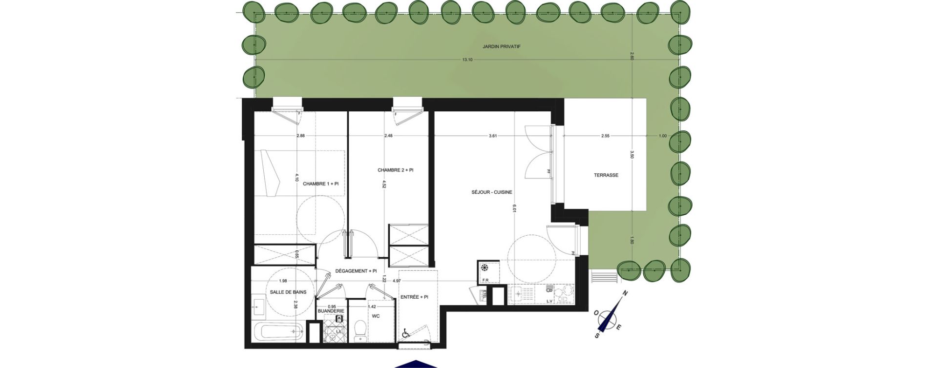 Appartement T3 de 61,06 m2 &agrave; Charvonnex Centre
