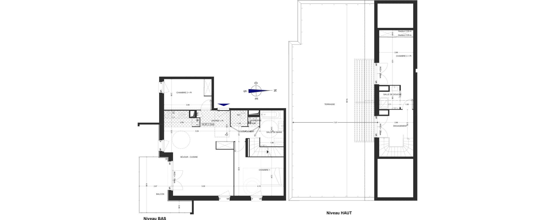 Duplex T4 de 98,97 m2 &agrave; Charvonnex Centre