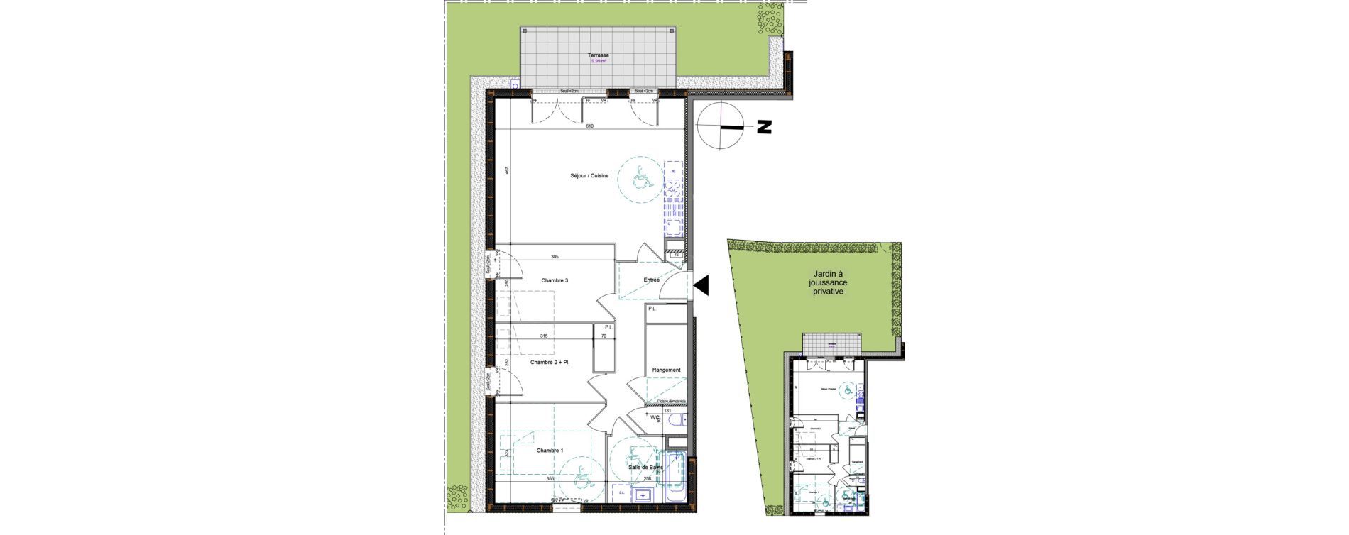 Appartement T4 de 77,81 m2 &agrave; Ch&acirc;tillon-Sur-Cluses Centre