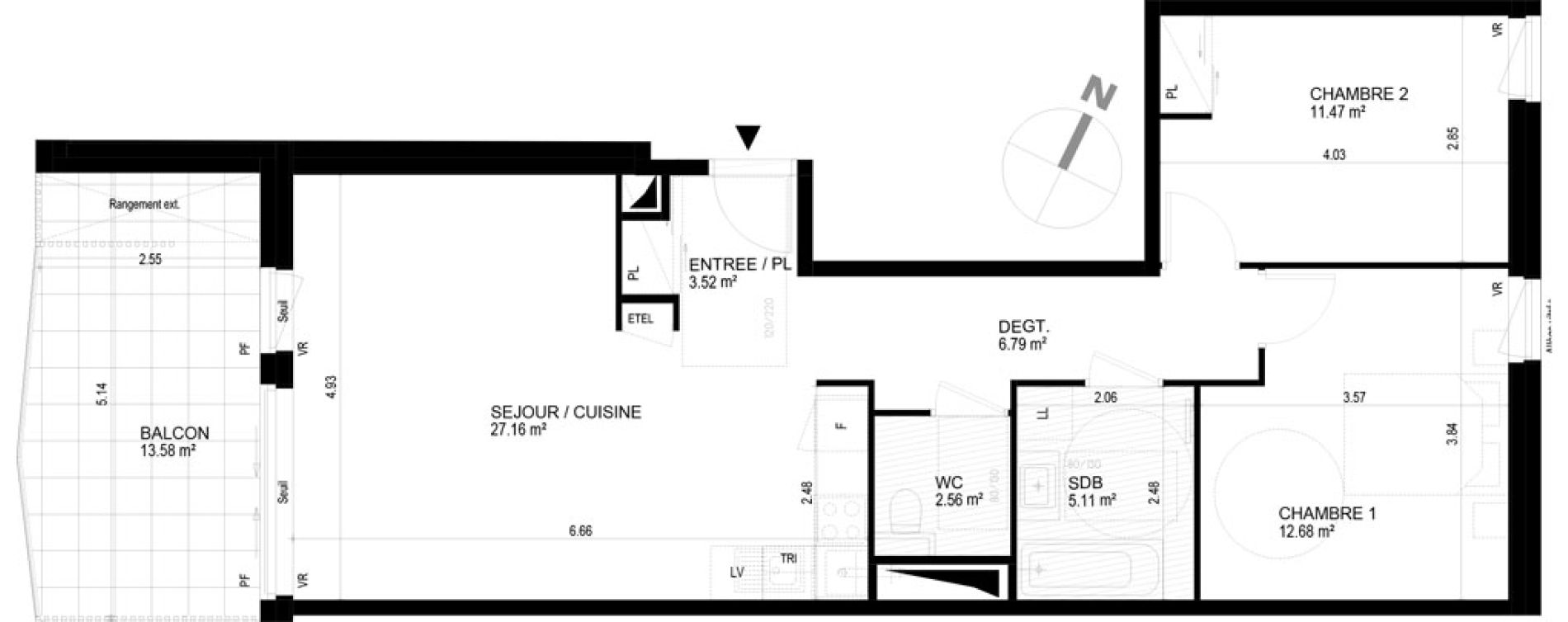Appartement T3 de 69,32 m2 &agrave; Chavanod Centre