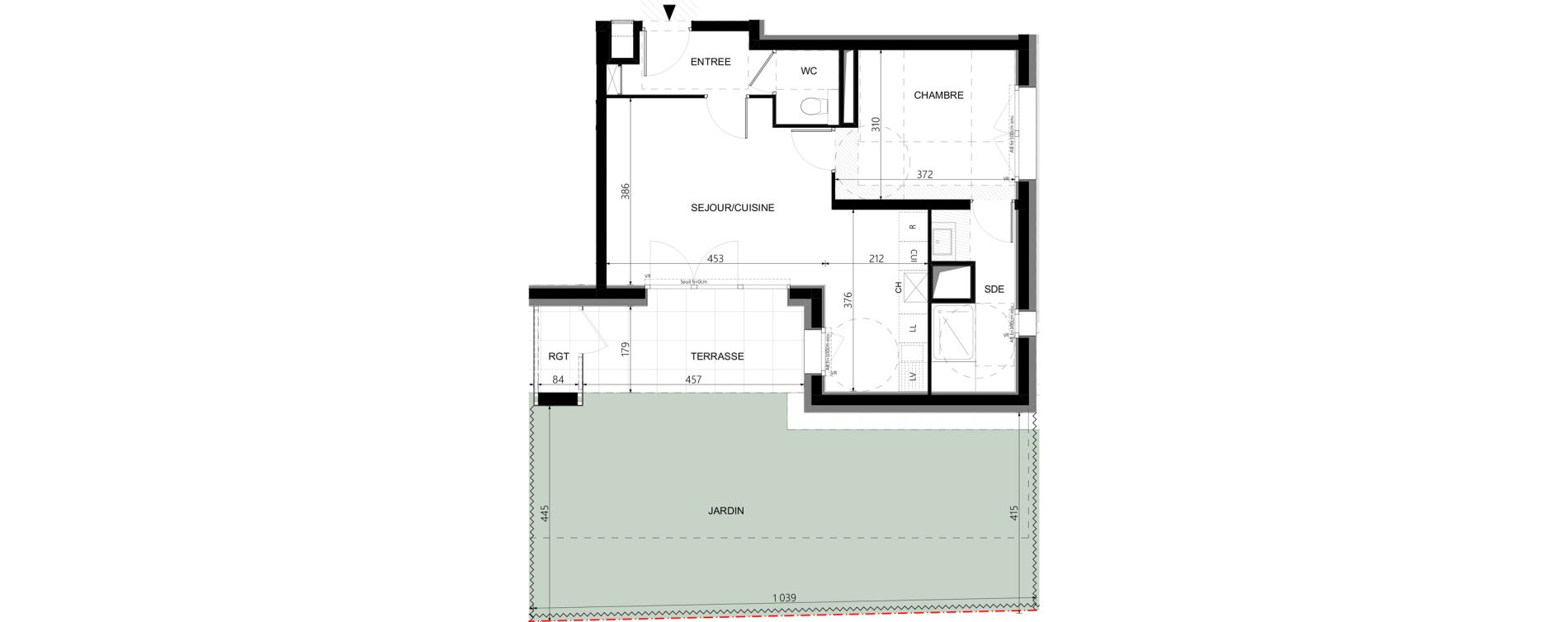 Appartement T2 de 47,00 m2 &agrave; Cluses Messy