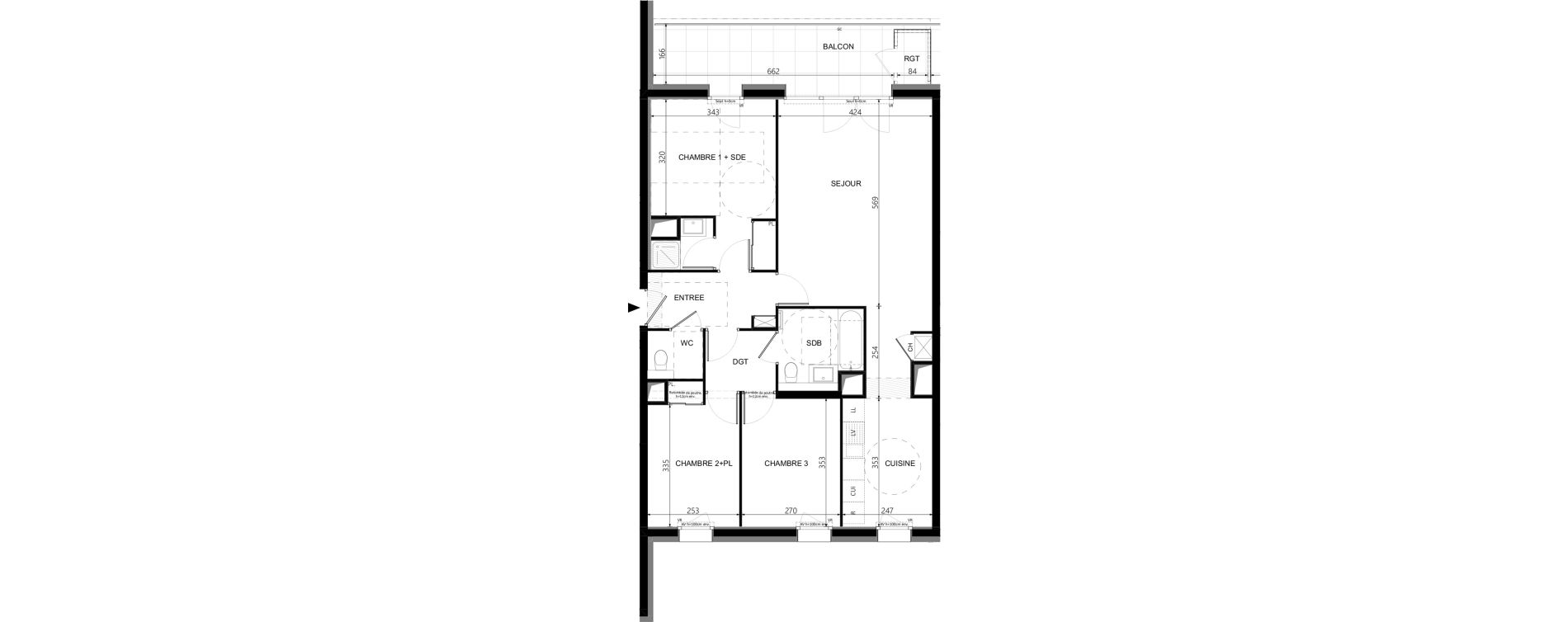Appartement T4 de 86,09 m2 &agrave; Cluses Messy