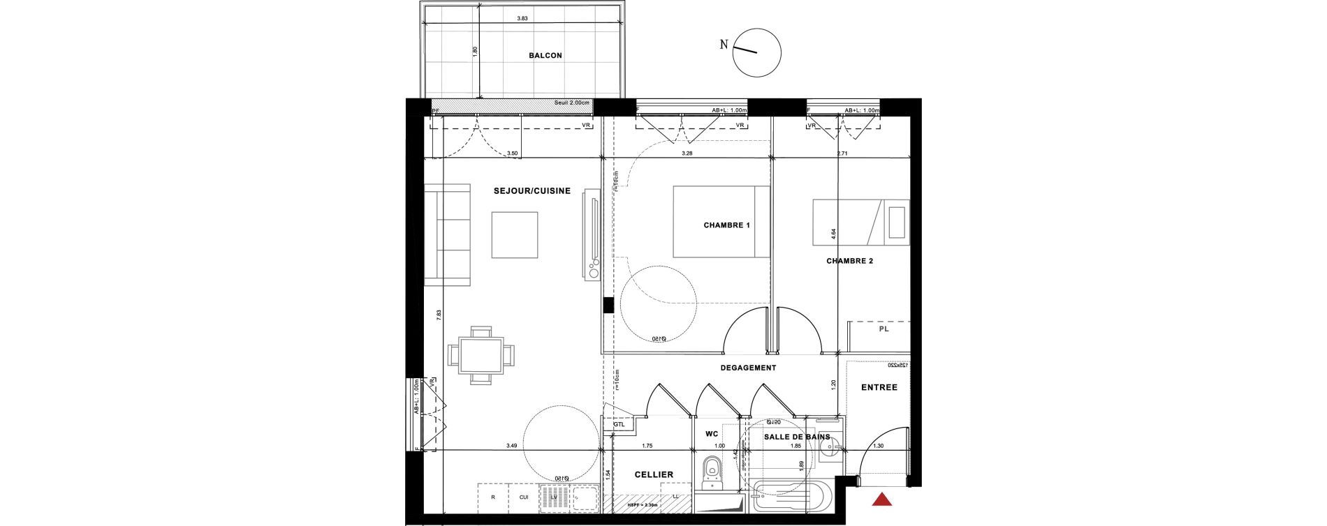 Appartement T3 de 71,85 m2 &agrave; Cluses La boquette