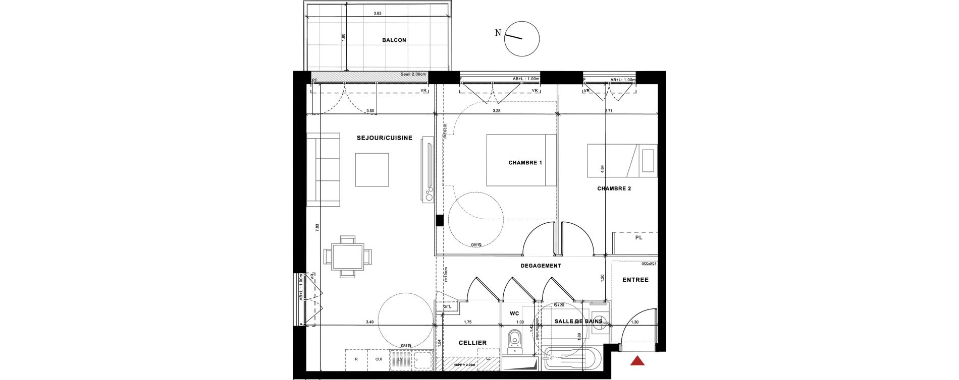 Appartement T3 de 71,85 m2 &agrave; Cluses La boquette