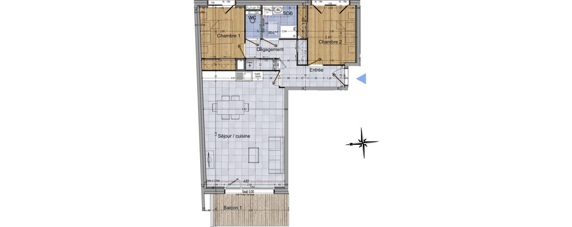 Appartement T3 de 68,26 m2 &agrave; Cluses Centre