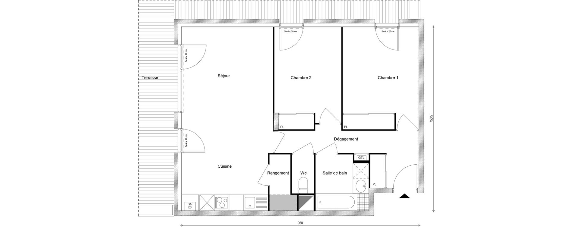 Appartement T3 de 68,46 m2 &agrave; Cluses Centre