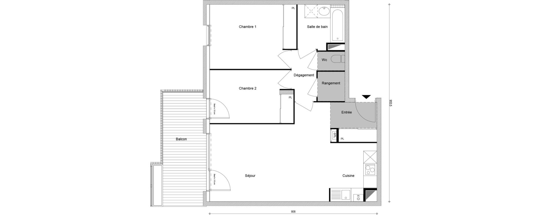 Appartement T3 de 67,22 m2 &agrave; Cluses Centre