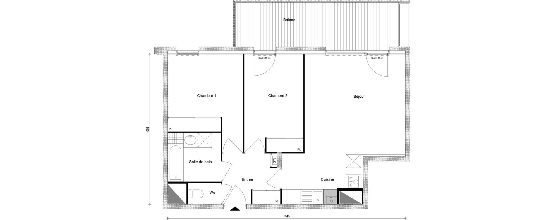 Appartement T3 de 61,80 m2 &agrave; Cluses Centre