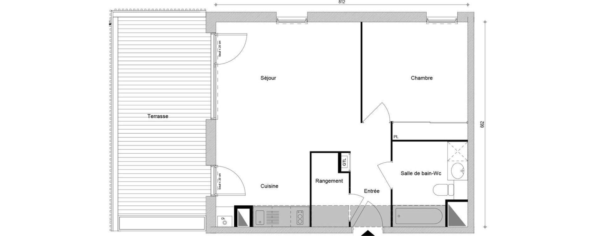 Appartement T2 de 51,66 m2 &agrave; Cluses Centre