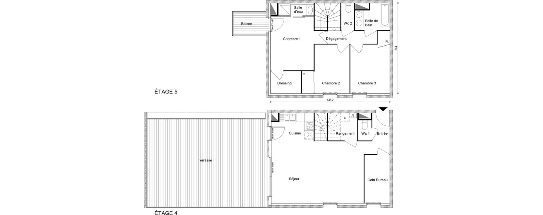 Appartement T4 bis de 99,24 m2 &agrave; Cluses Centre