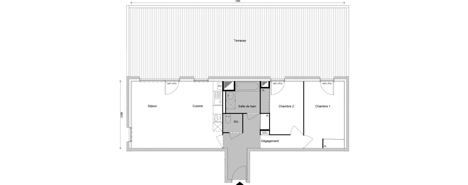 Appartement T3 de 70,16 m2 &agrave; Cluses Centre