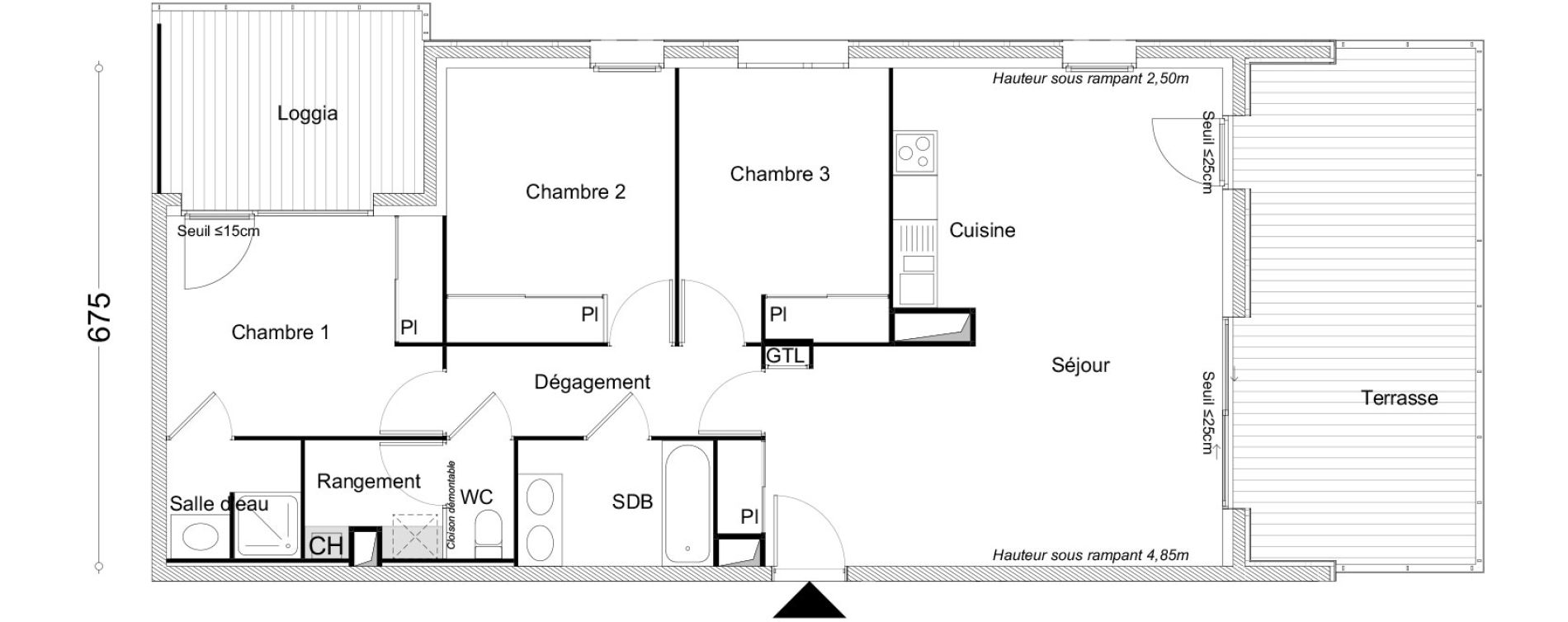 Appartement T4 de 85,49 m2 &agrave; Cluses Centre
