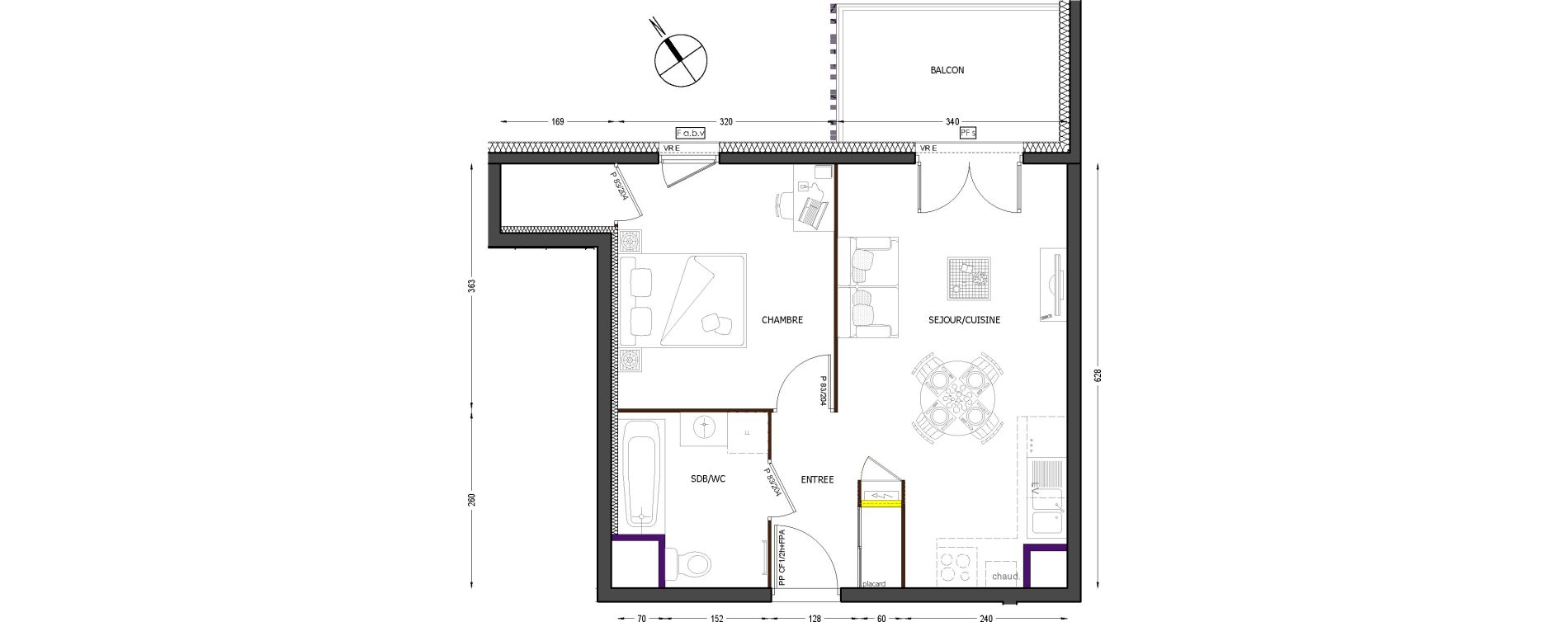 Appartement T2 de 41,47 m2 &agrave; Cluses Centre