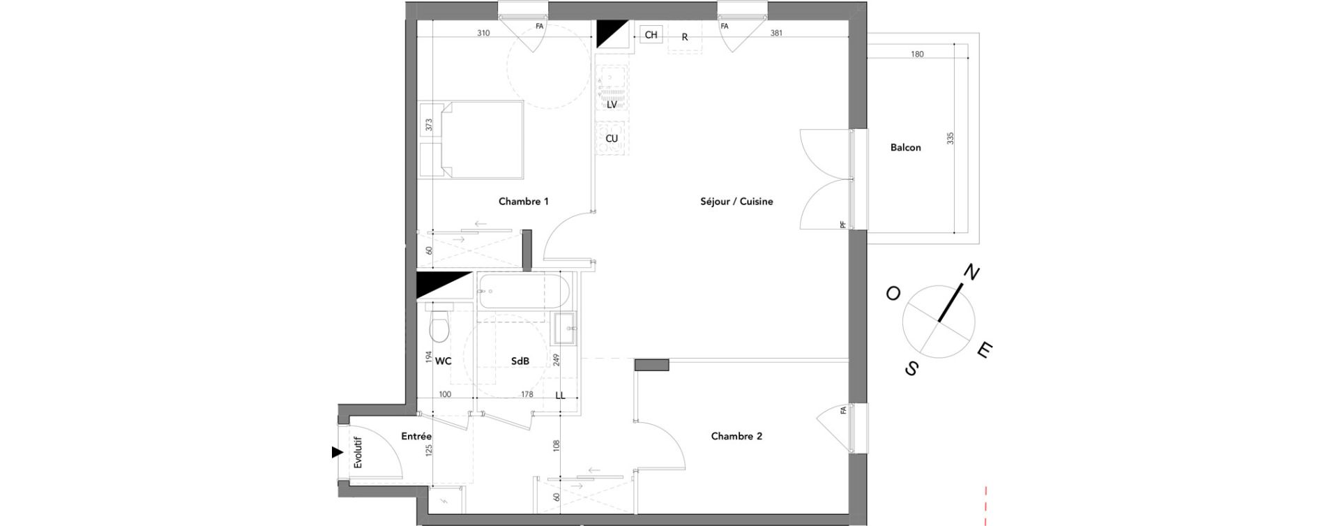 Appartement T3 de 65,74 m2 &agrave; Cluses La serdagne est