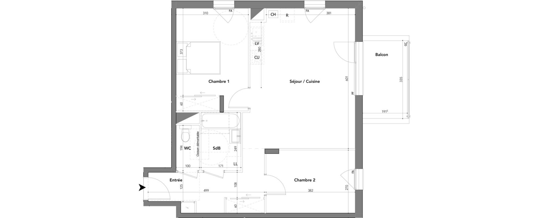 Appartement T3 de 65,75 m2 &agrave; Cluses La serdagne est