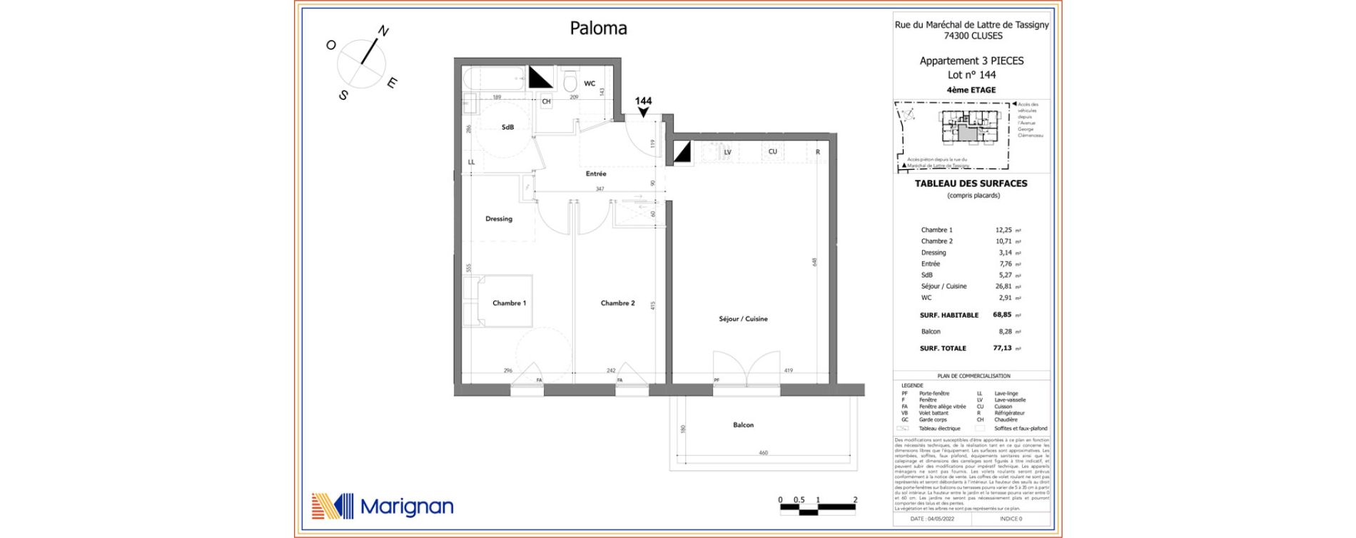 Appartement T3 de 68,85 m2 &agrave; Cluses La serdagne est