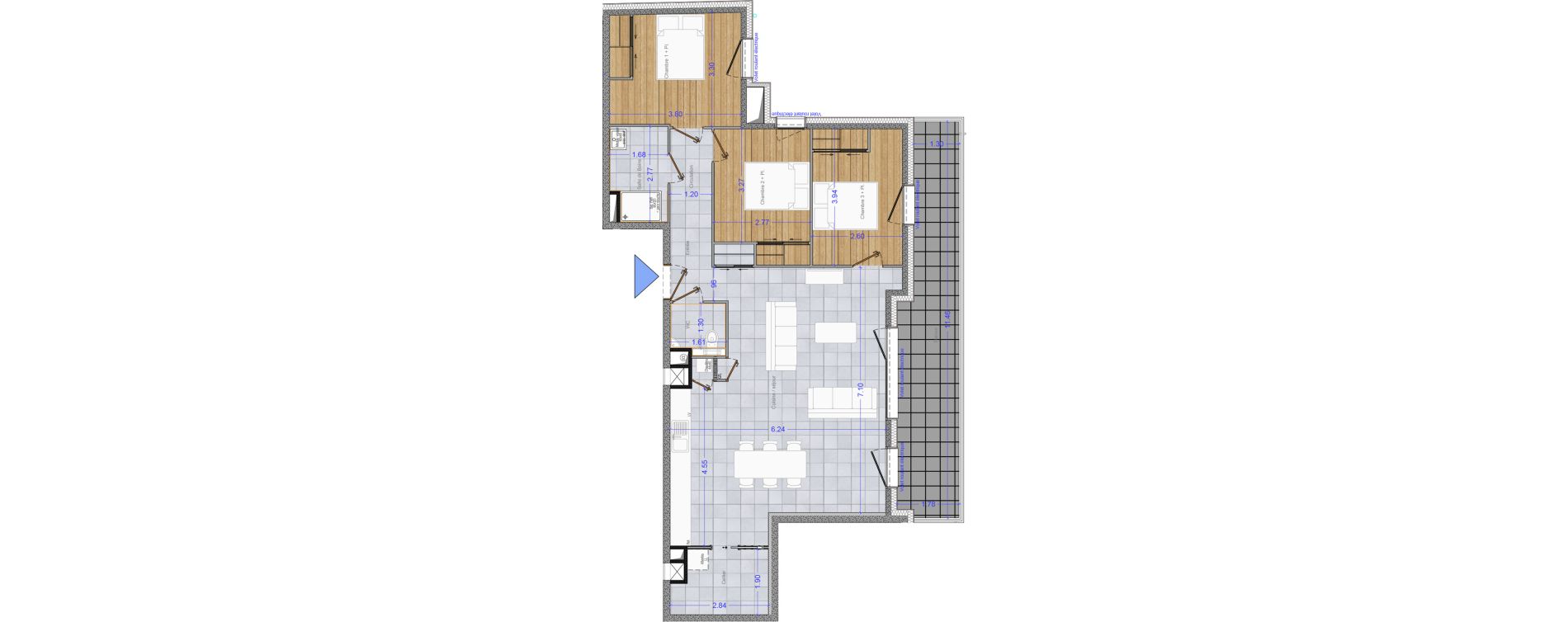 Appartement T4 de 93,98 m2 &agrave; Cluses Centre