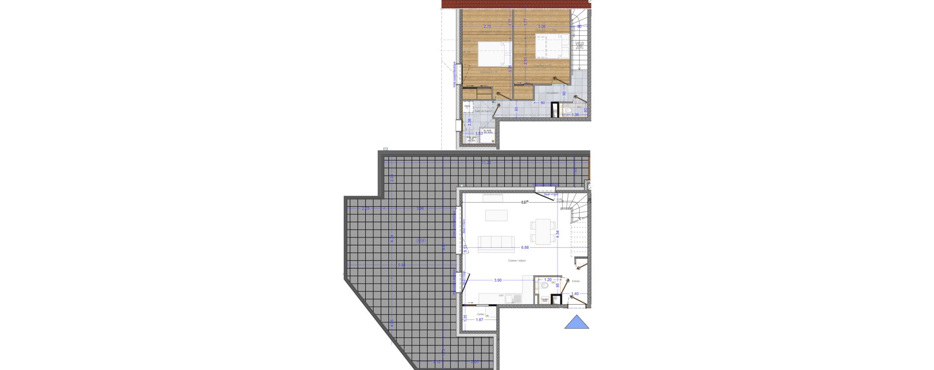 Duplex T3 de 71,86 m2 &agrave; Cluses Centre