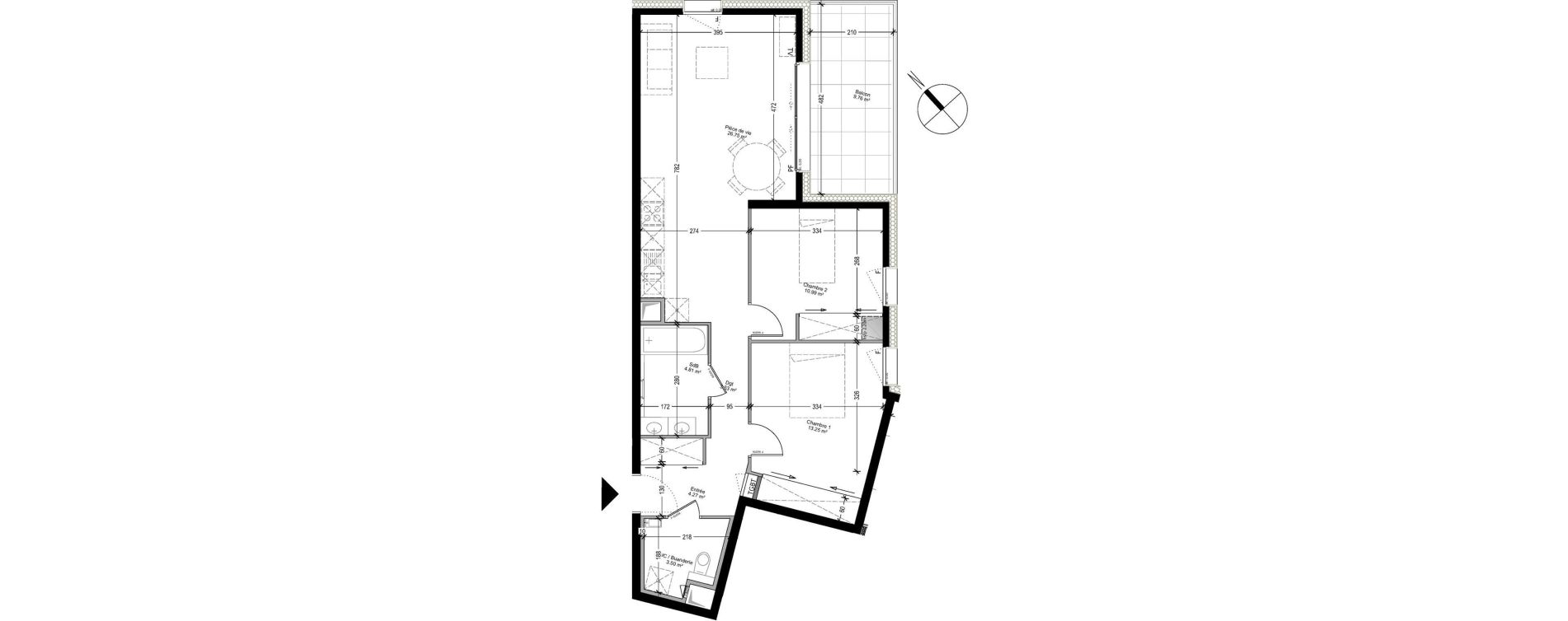 Appartement T3 de 67,39 m2 &agrave; Collonges-Sous-Sal&egrave;ve Centre
