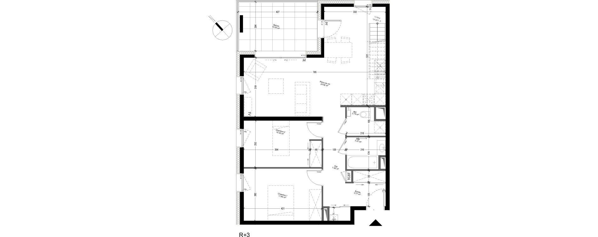 Appartement T3 de 69,32 m2 &agrave; Collonges-Sous-Sal&egrave;ve Centre