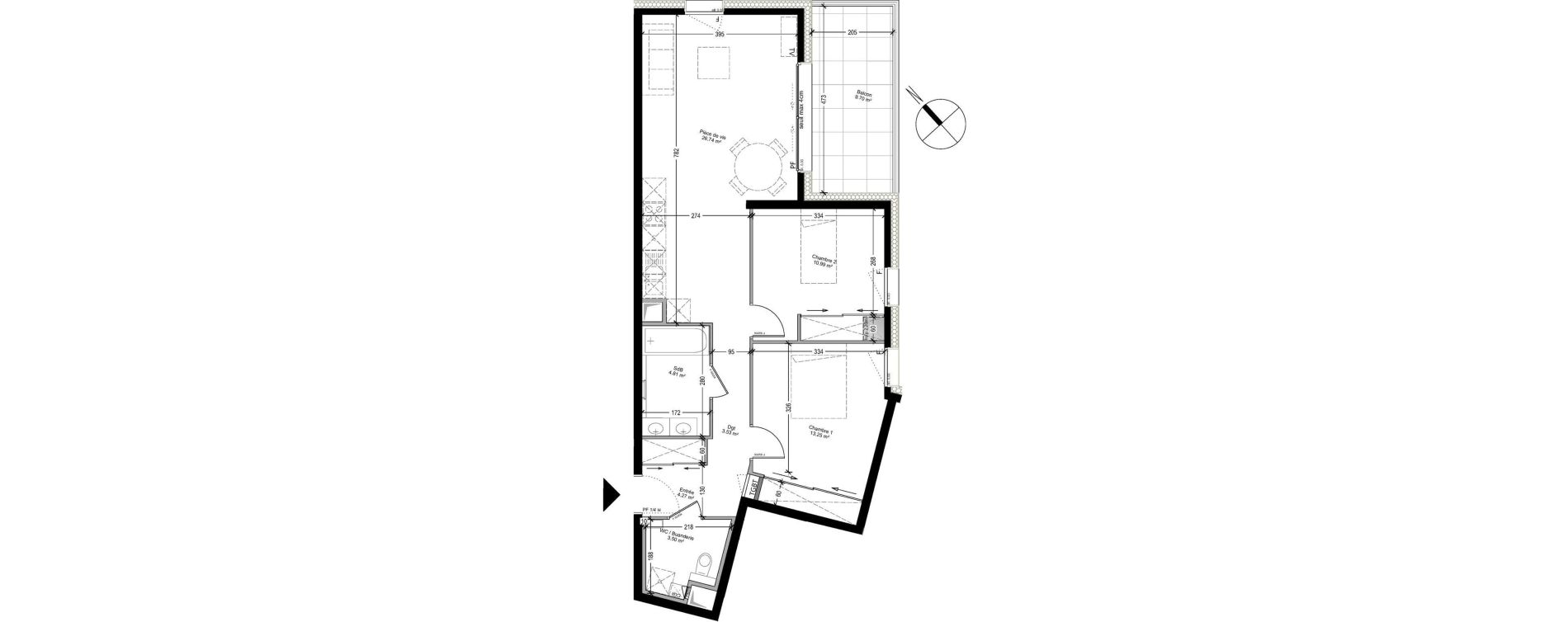 Appartement T3 de 37,40 m2 &agrave; Collonges-Sous-Sal&egrave;ve Centre