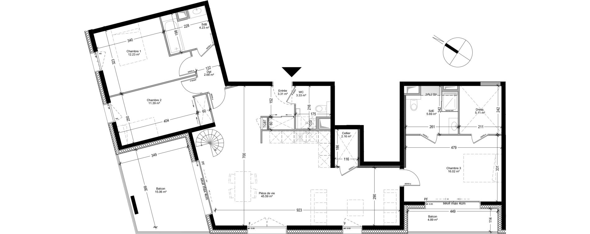 Appartement T4 de 111,74 m2 &agrave; Collonges-Sous-Sal&egrave;ve Centre