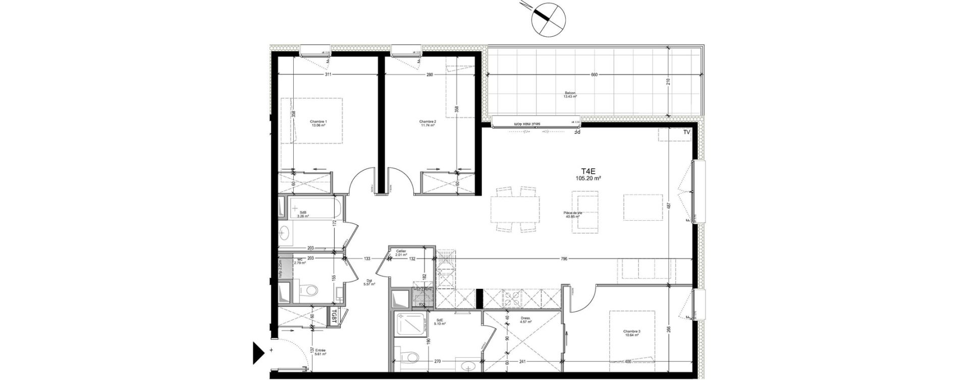 Appartement T4 de 105,20 m2 &agrave; Collonges-Sous-Sal&egrave;ve Centre