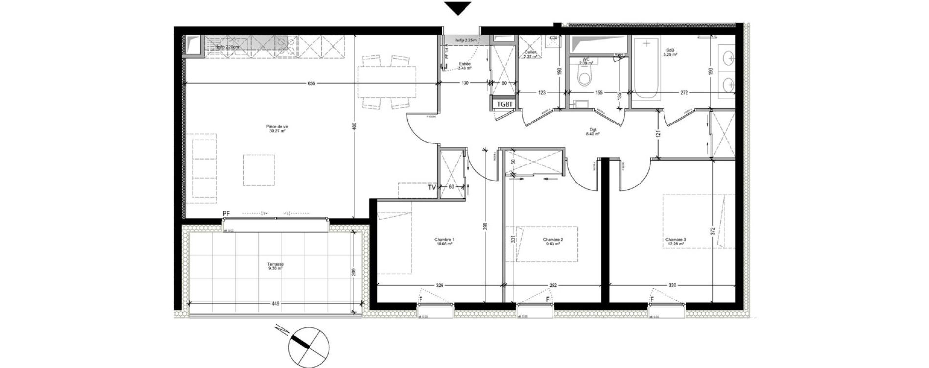 Appartement T4 de 84,43 m2 &agrave; Collonges-Sous-Sal&egrave;ve Centre