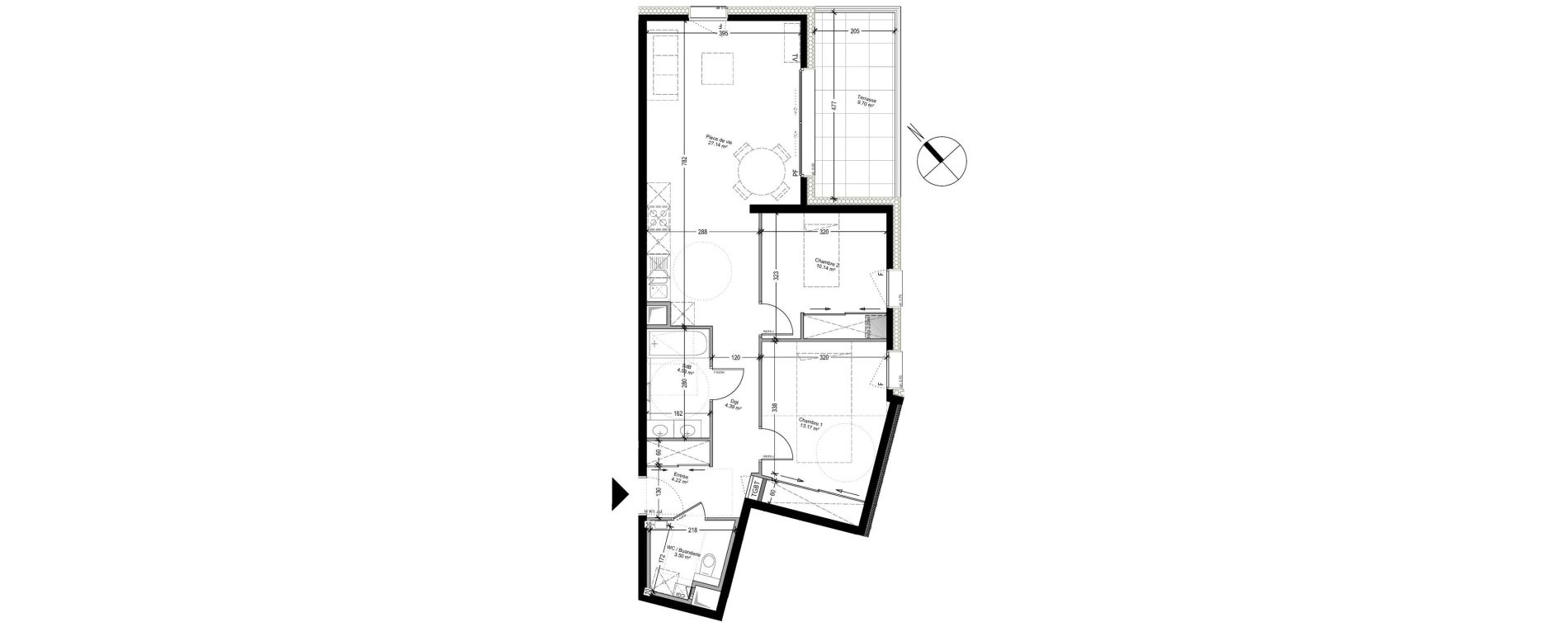 Appartement T3 de 67,09 m2 &agrave; Collonges-Sous-Sal&egrave;ve Centre