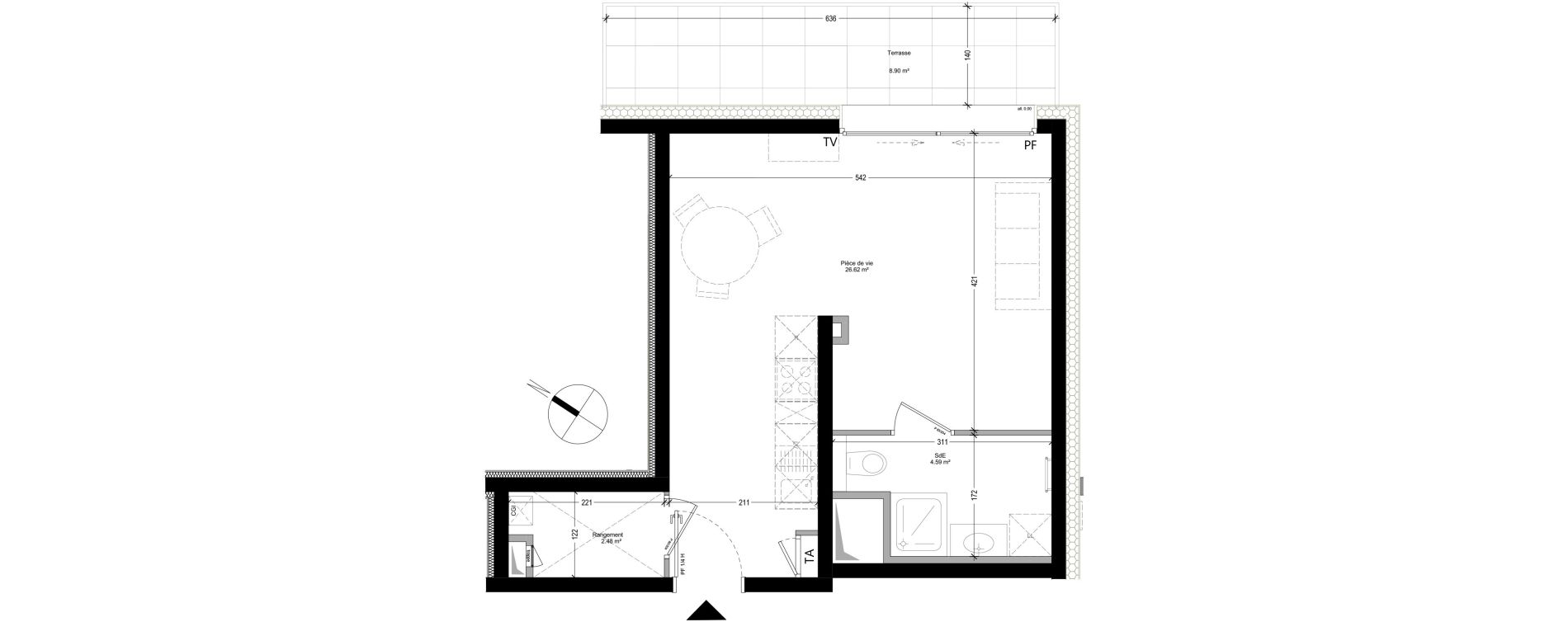 Appartement T1 de 33,67 m2 à Collonges-Sous-Salève Centre