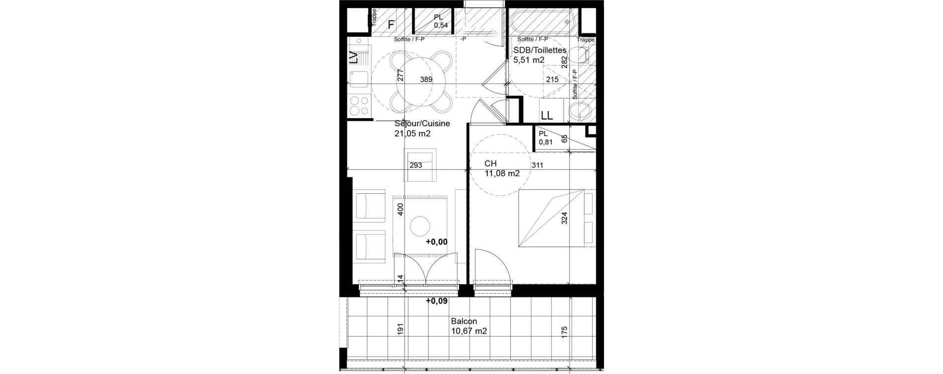 Appartement T2 de 38,99 m2 &agrave; Collonges-Sous-Sal&egrave;ve Centre
