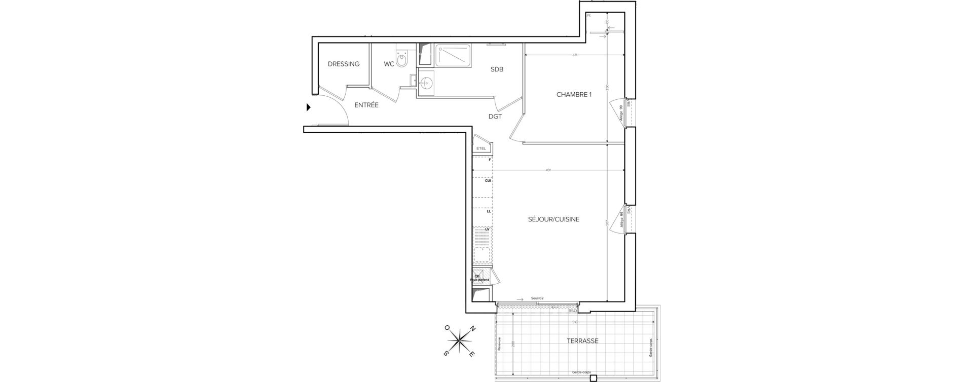 Appartement T2 de 53,39 m2 &agrave; Collonges-Sous-Sal&egrave;ve Centre