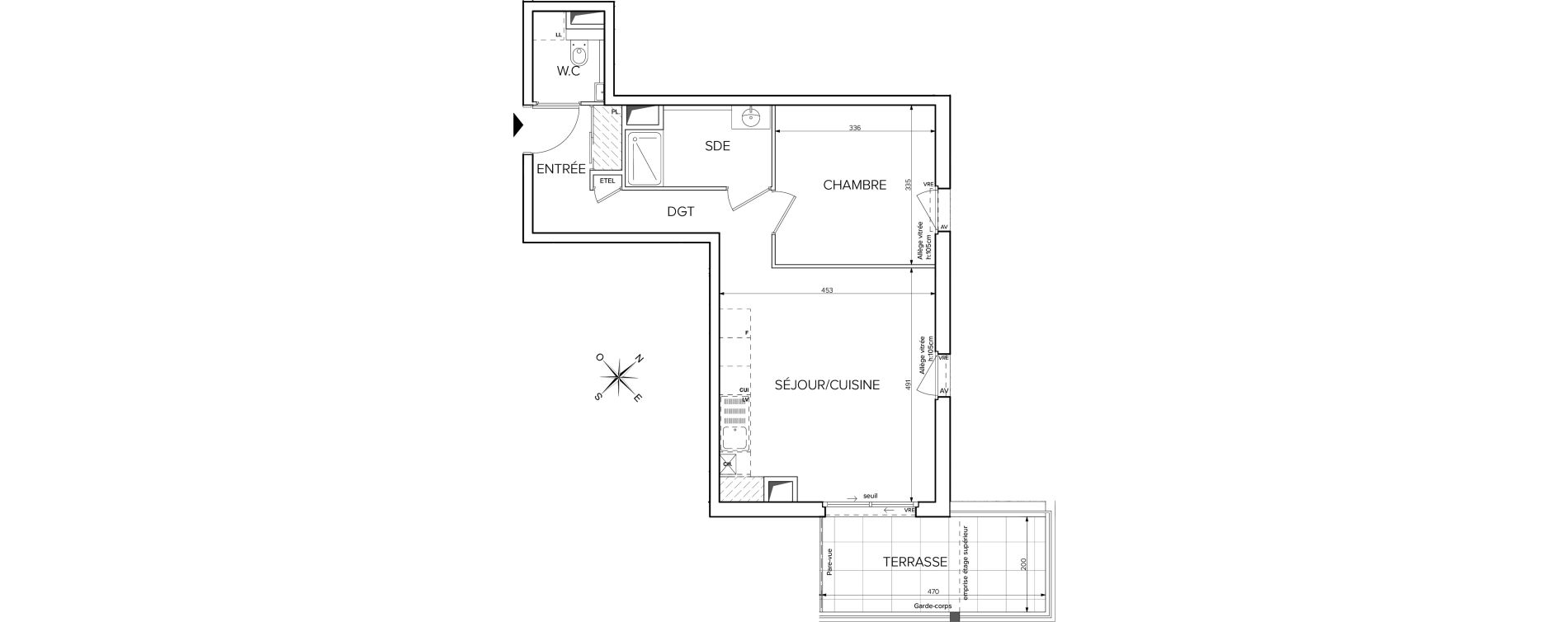 Appartement T2 de 49,08 m2 &agrave; Collonges-Sous-Sal&egrave;ve Centre