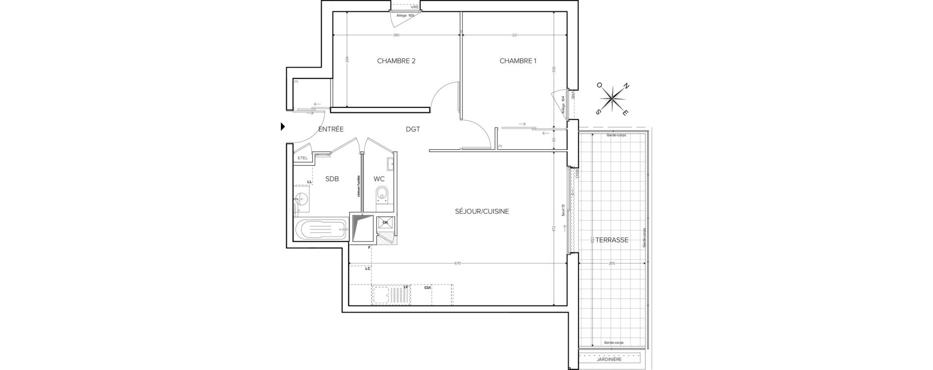 Appartement T3 de 67,16 m2 &agrave; Collonges-Sous-Sal&egrave;ve Centre