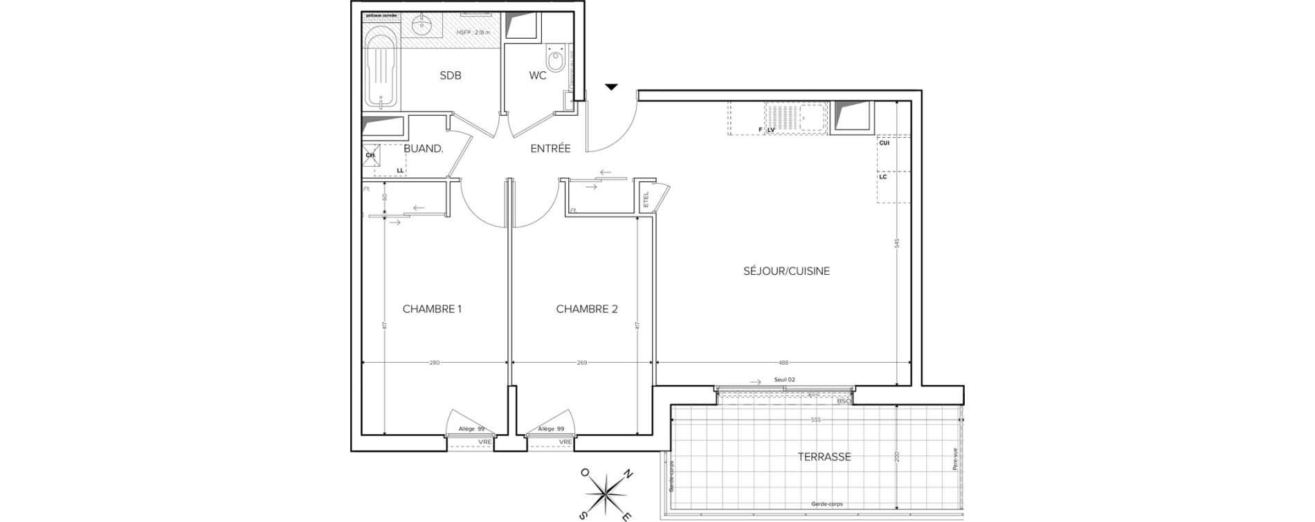 Appartement T3 de 66,20 m2 &agrave; Collonges-Sous-Sal&egrave;ve Centre