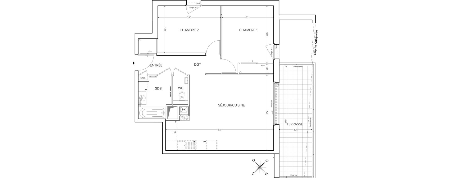 Appartement T3 de 67,16 m2 &agrave; Collonges-Sous-Sal&egrave;ve Centre