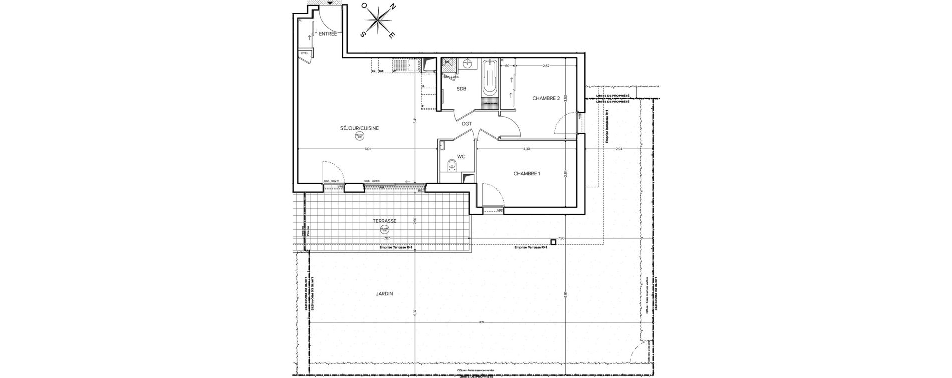 Appartement T3 de 70,42 m2 &agrave; Collonges-Sous-Sal&egrave;ve Centre