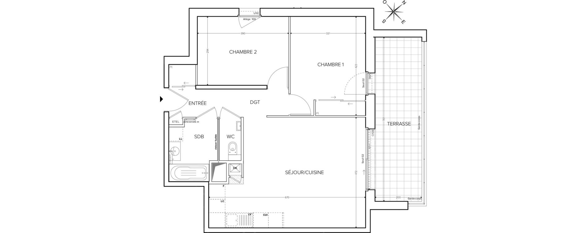 Appartement T3 de 67,16 m2 &agrave; Collonges-Sous-Sal&egrave;ve Centre