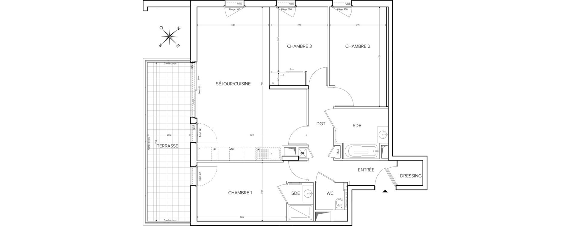 Appartement T4 de 86,56 m2 &agrave; Collonges-Sous-Sal&egrave;ve Centre